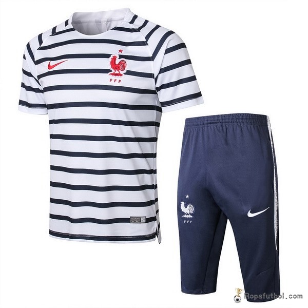 Camiseta Entrenamiento Francia Conjunto Completo 2018 Blanco Negro